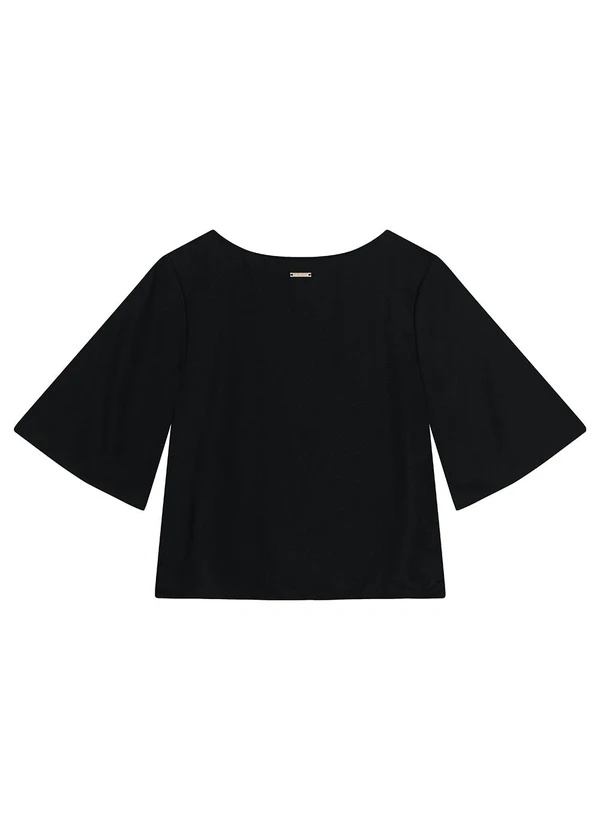 Enfim - Blusa Box em Crepe Preto 4