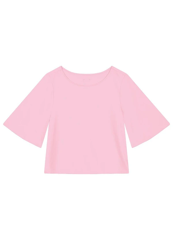 Enfim - Blusa Box em Crepe Rosa Claro 3