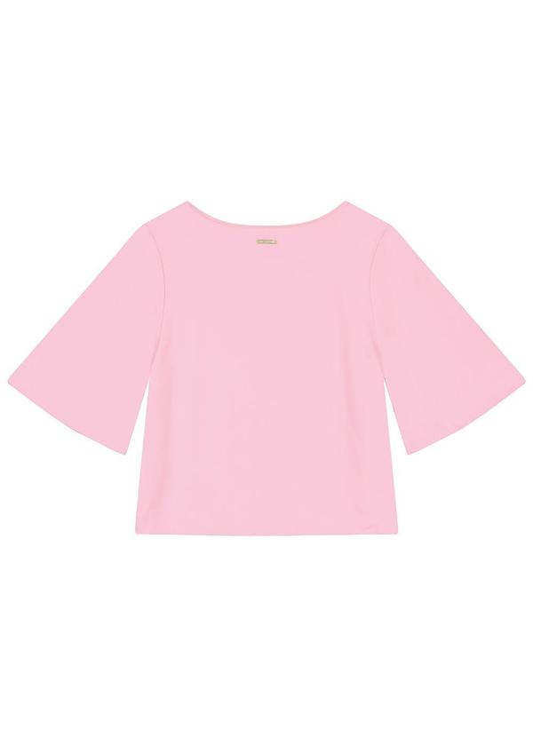 Enfim - Blusa Box em Crepe Rosa Claro 4