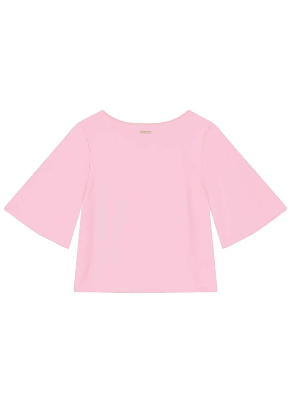 Enfim - Blusa Box em Crepe Rosa Claro 4