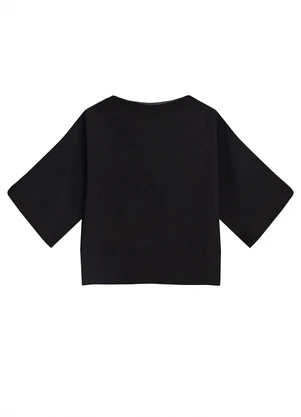 Enfim - Blusa Box em Viscose Preto - ENFIM