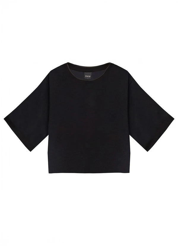Enfim - Blusa Box em Viscose Preto