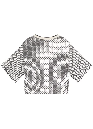 Enfim - Blusa Box Geométrica em Viscose Branco - ENFIM