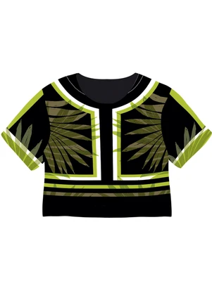 Malwee - Blusa Box Tropical Preto - MALWEE