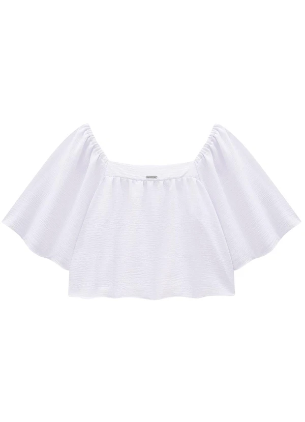 Enfim - Blusa Branca Ampla em Jacquard 2