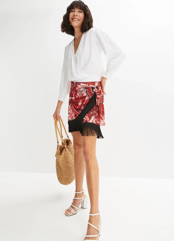 bonprix - Blusa Branca em Viscose Plana. 3