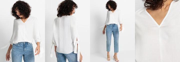 Blusa Branca em Viscose Plana