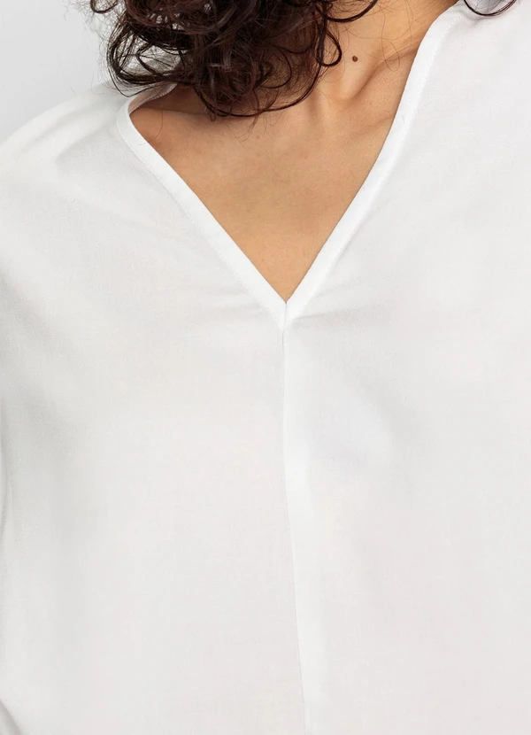 bonprix - Blusa Branca em Viscose Plana 2