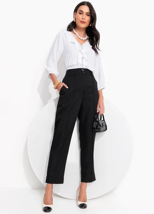 Quintess - Blusa Branca em Viscose Plana 3