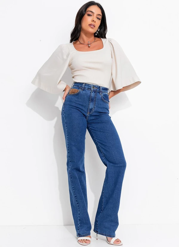 Colcci - Blusa Canelada Detalhe Linho Bege 3