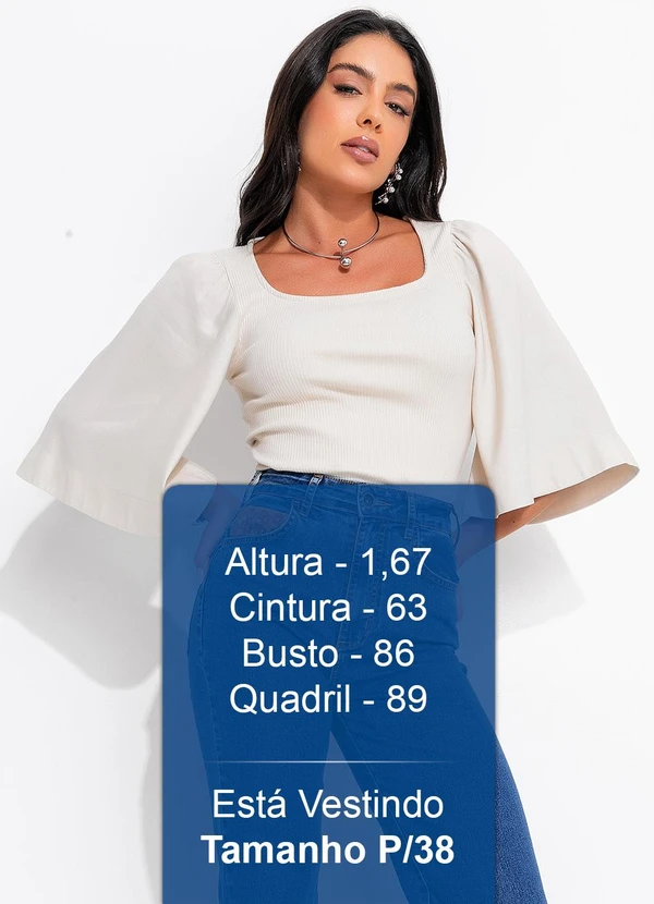 Colcci - Blusa Canelada Detalhe Linho Bege 5