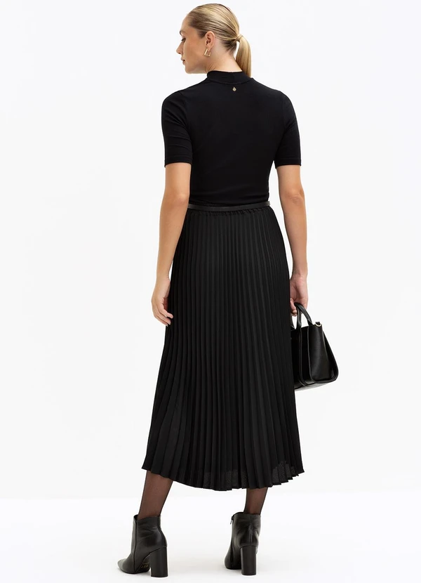 Principessa - Blusa Canelada Gola Alta Preto Adri 4