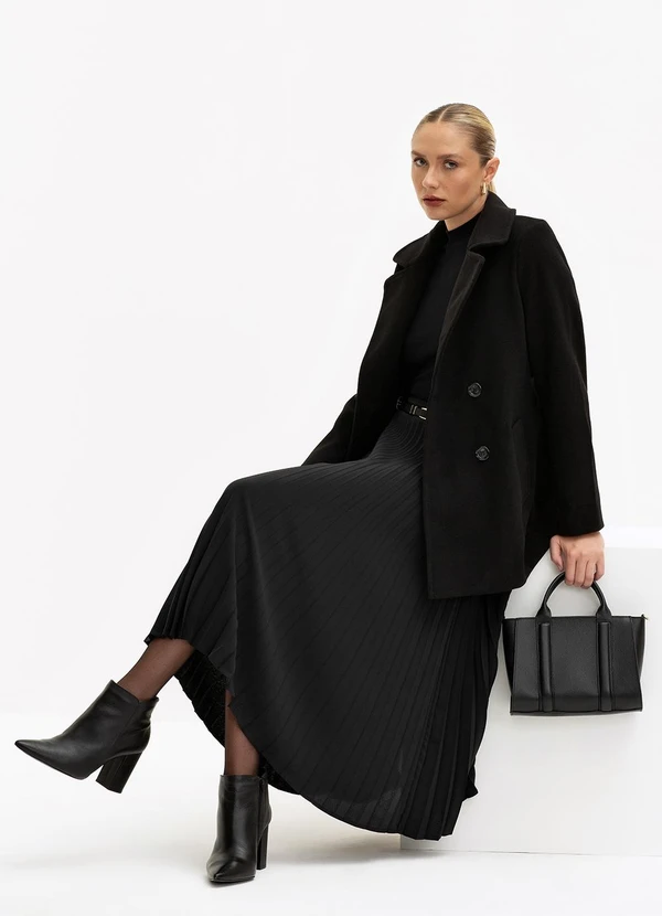 Principessa - Blusa Canelada Gola Alta Preto Adri 5