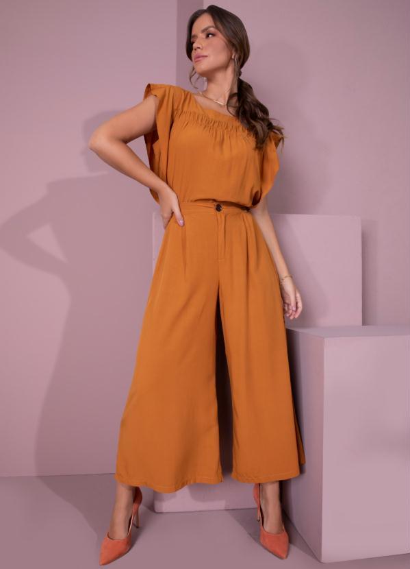 Quintess - Blusa Caramelo com Detalhe Drapeado 3