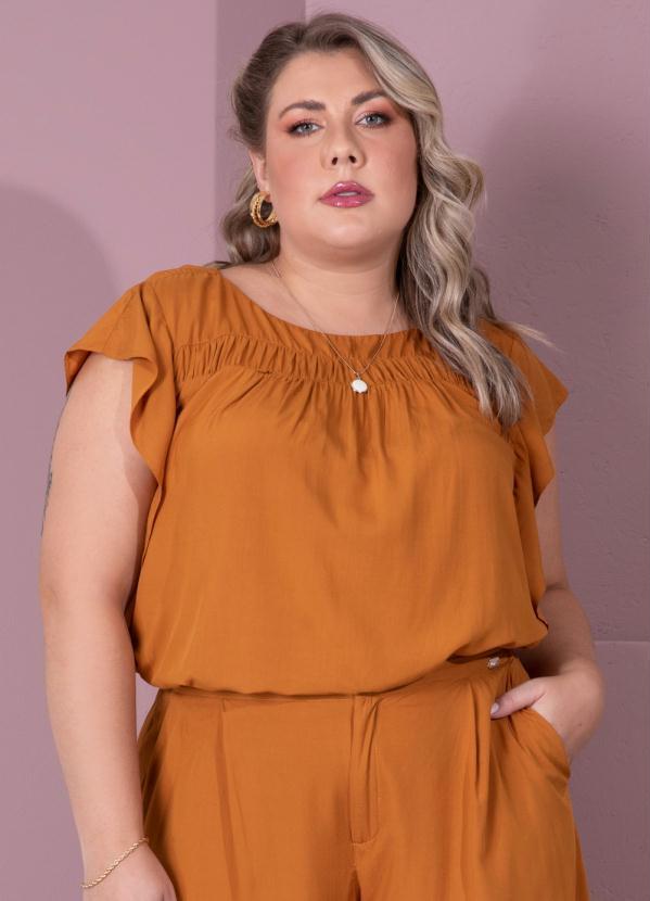 Quintess - Blusa Caramelo com Detalhe Drapeado 6
