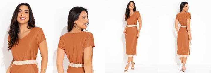 Blusa Caramelo com Manga Curta