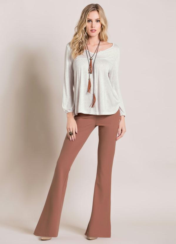 Quintess - Blusa Cinza Soltinha Mangas 3/4 4