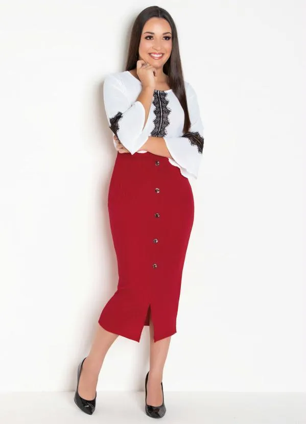 Rosalie - Blusa com Babado Branca e Preta 5