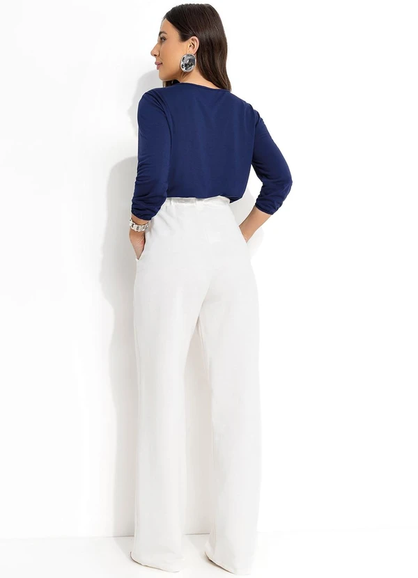 Moda Pop - Blusa com Gota e Amarração Frontal Marinho 4