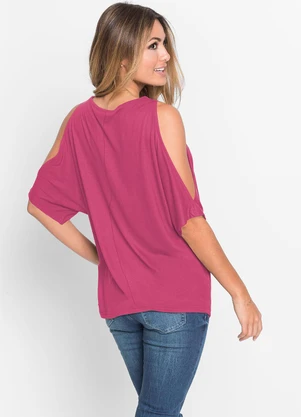 bonprix - Blusa com Ombros Vazados Pink - BONPRIX