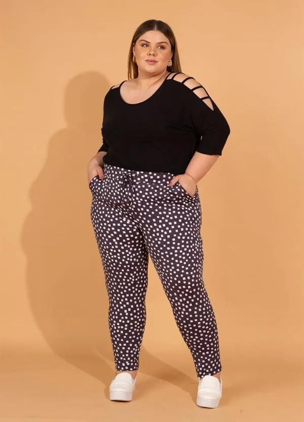 bonprix - Blusa com Tiras nos Ombros Preta 10