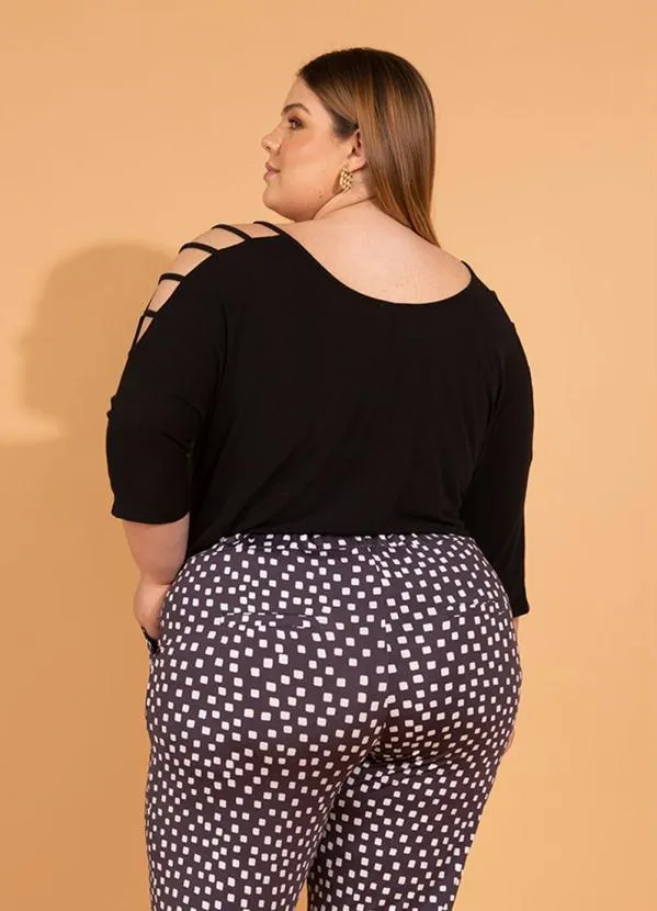 bonprix - Blusa com Tiras nos Ombros Preta 9