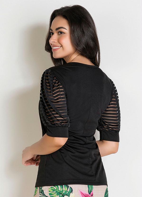 Rosalie - Blusa com Tule Preta 2