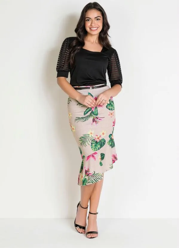 Rosalie - Blusa com Tule Preta 3