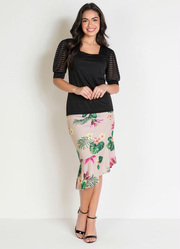 Rosalie - Blusa com Tule Preta 4