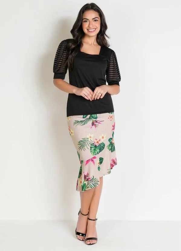 Rosalie - Blusa com Tule Preta 4