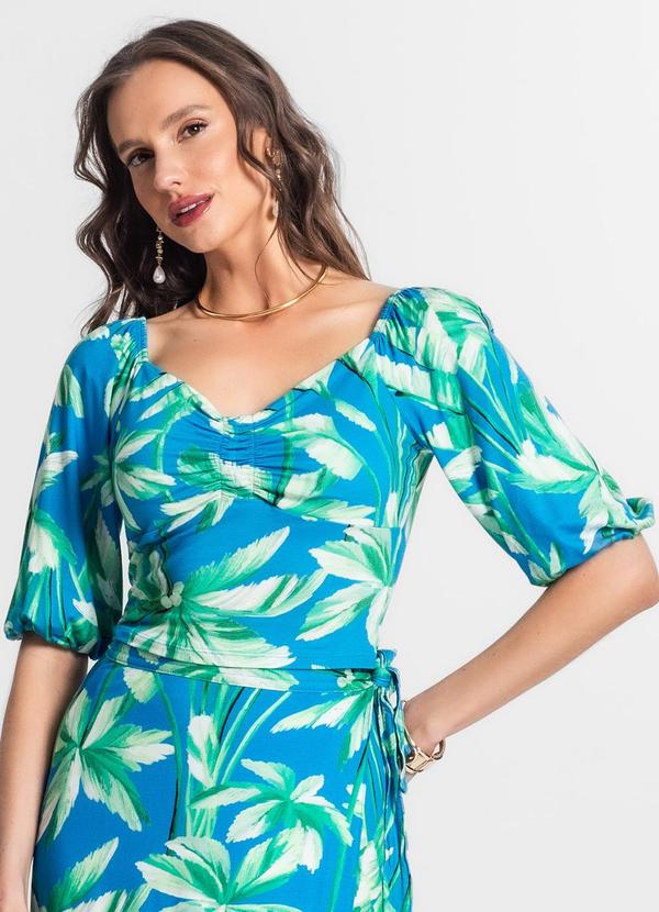 Endless - Blusa de Manga 3/4 Estampada Azul 4