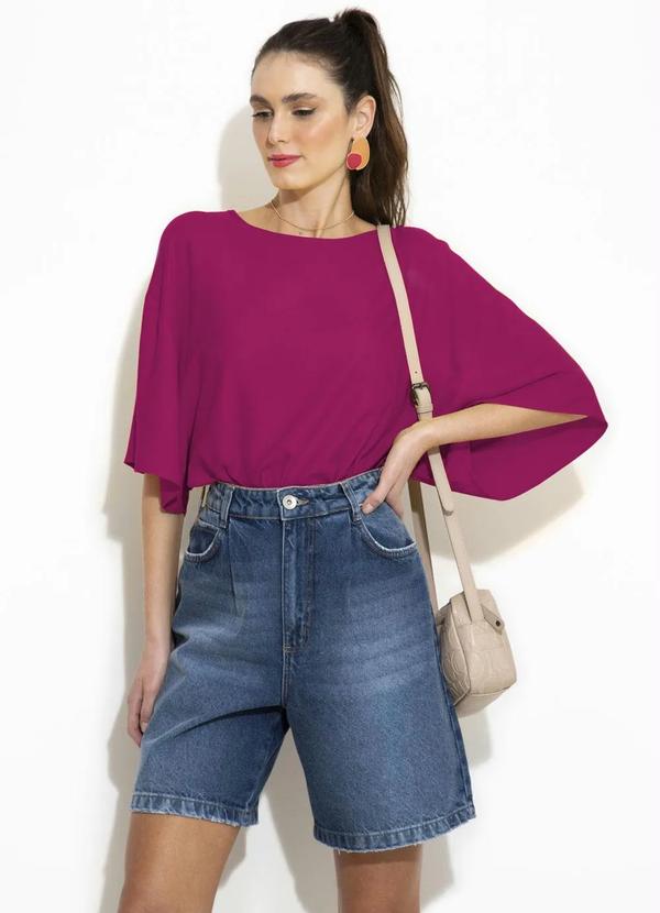 Colcci - Blusa de Viscose Fúchsia