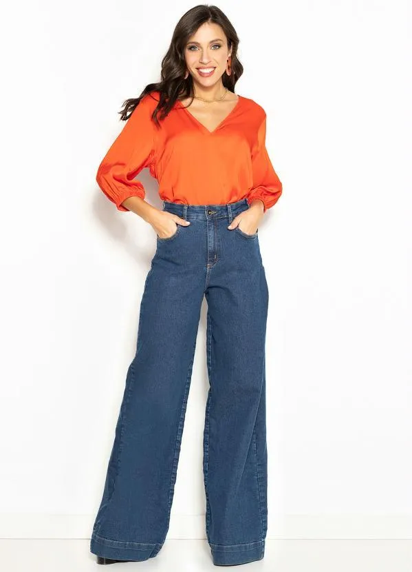 Colcci - Blusa de Viscose Laranja 3