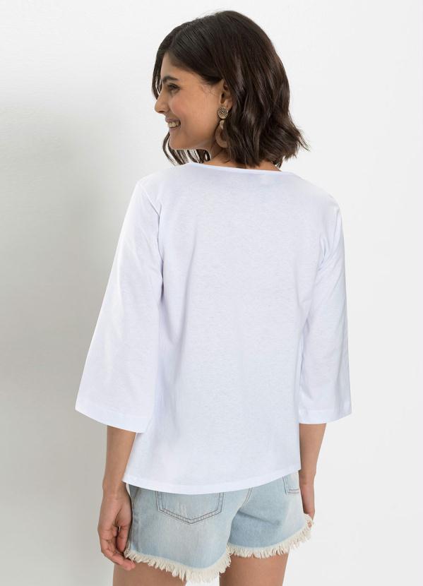 Queima Estoque - Blusa Decote Redondo Branco 2
