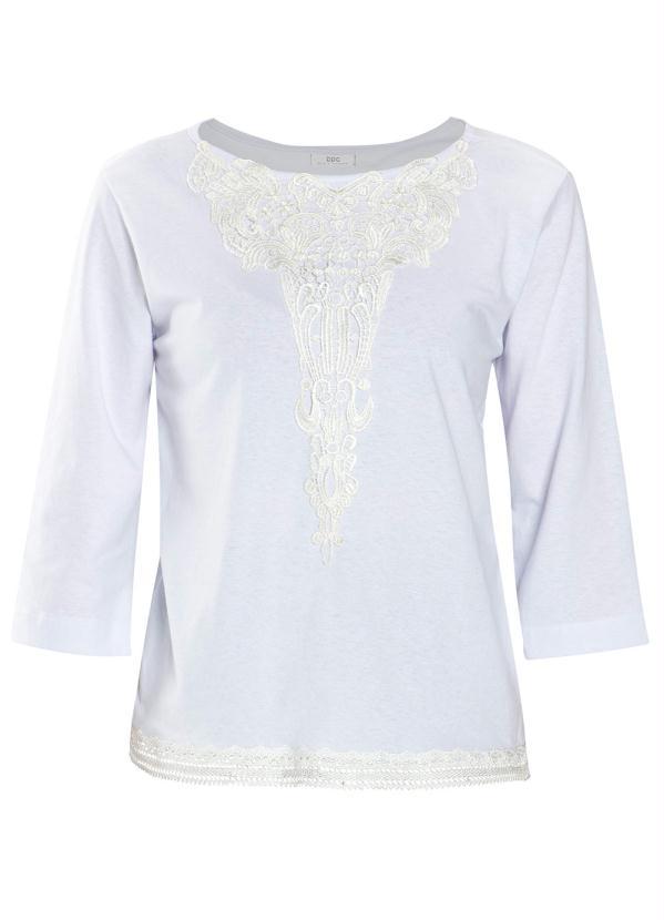 Queima Estoque - Blusa Decote Redondo Branco 6