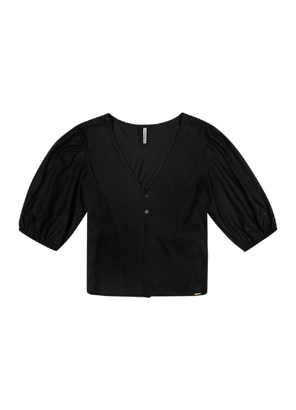 Rezzato - Blusa Decote V Feminino Preto