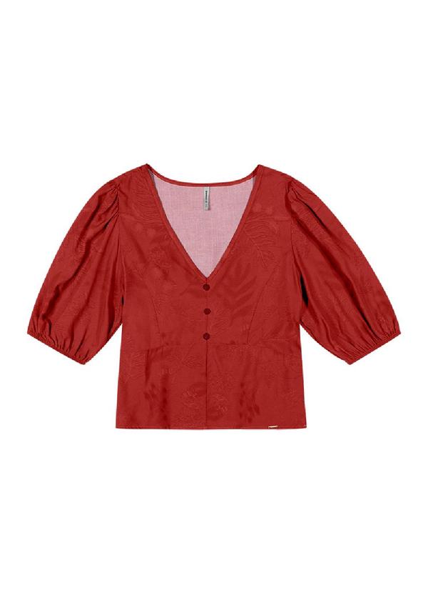 Rezzato - Blusa Decote V Feminino Vermelho