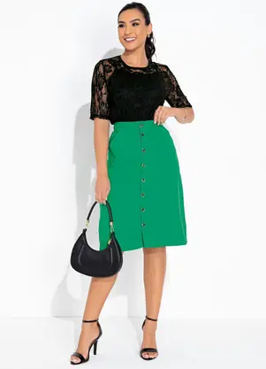 Rosalie - Blusa em Renda Preta - ROSALIE
