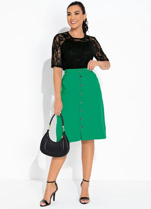 Rosalie - Blusa em Renda Preta 2