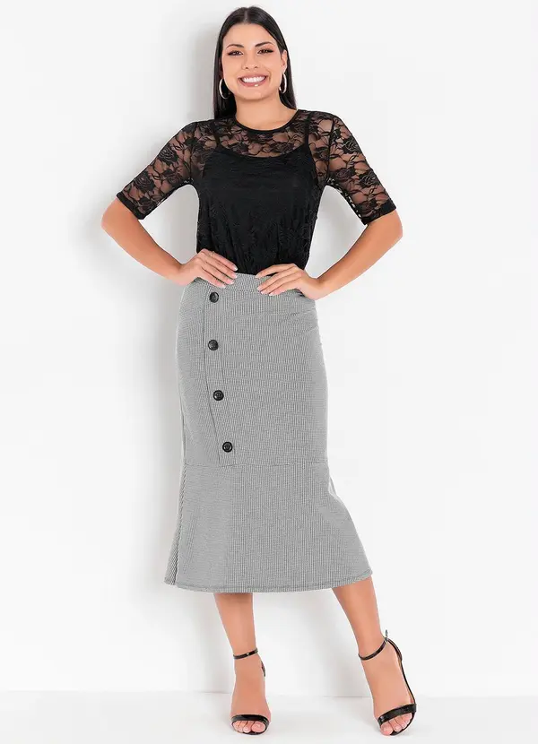 Rosalie - Blusa em Renda Preta 3