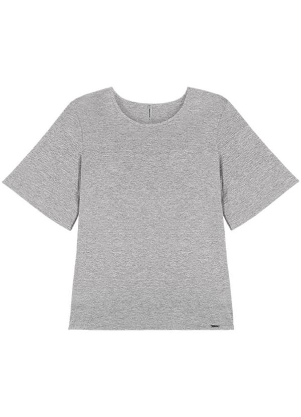 Rezzato - Blusa em Viscolight Details Adulto Cinza