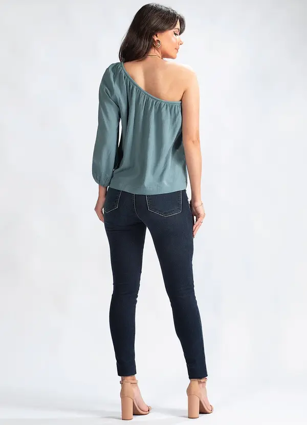 Maria Filó - Blusa em Viscose Azul 4