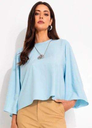 Colcci - Blusa em Viscose Azul - COLCCI