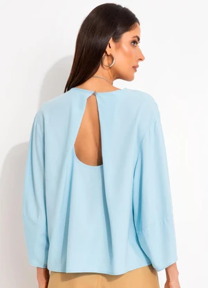 Colcci - Blusa em Viscose Azul - COLCCI