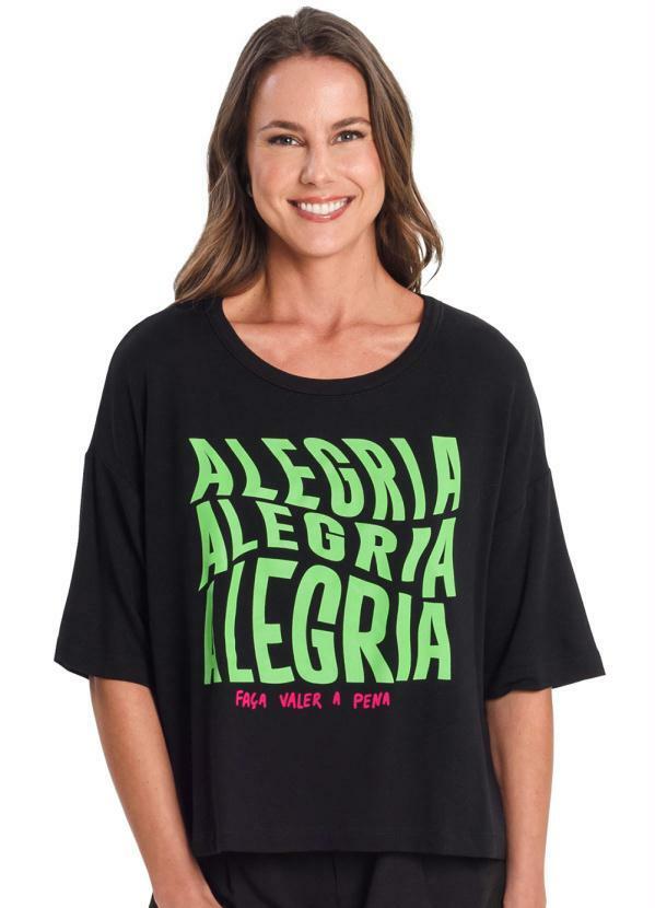 Rovitex - Blusa Feminina Alegria Preto