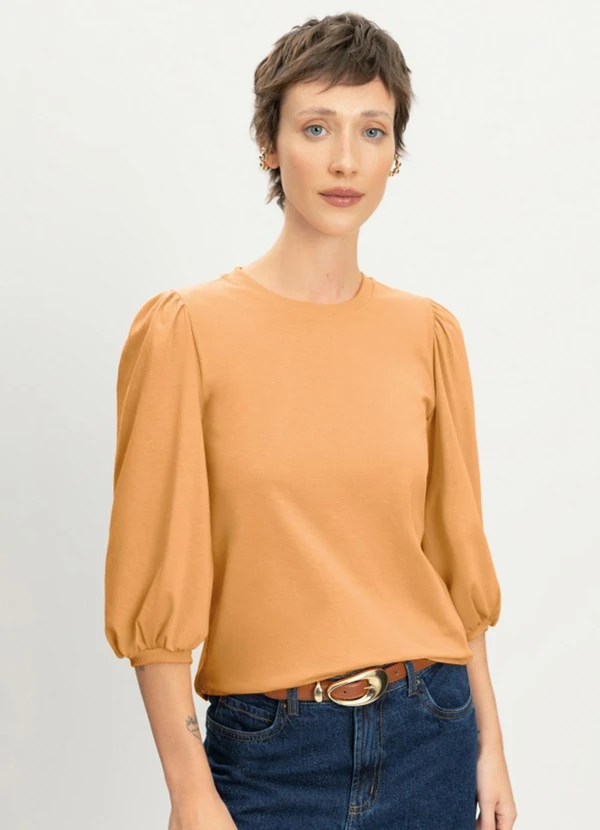 Essendi - Blusa Feminina Bufante Laranja