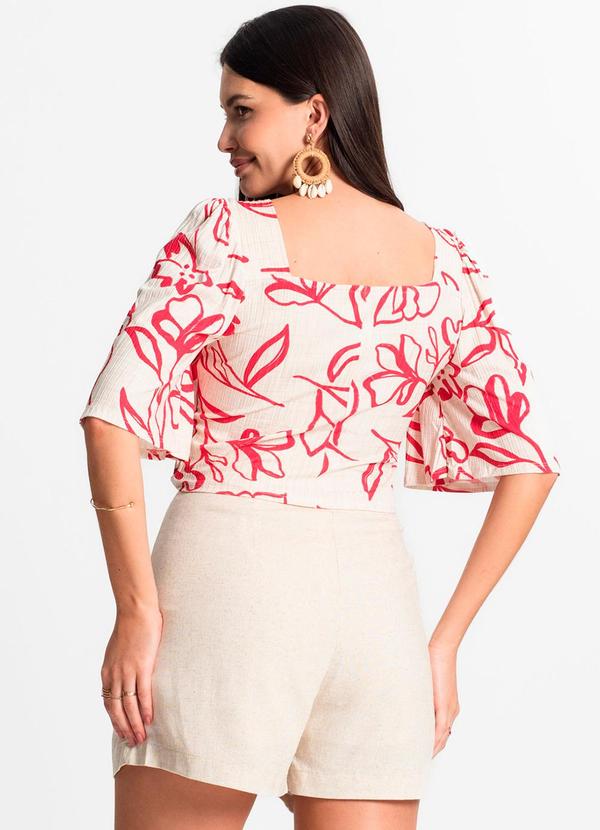 Rovitex - Blusa Feminina Cropped Canelado Bege 4