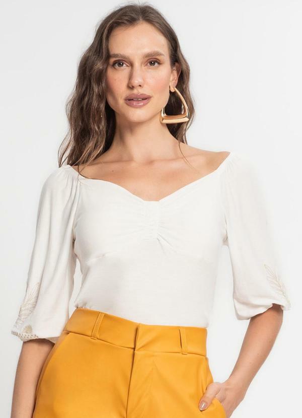 Endless - Blusa Feminina Manga 3/4 Bege