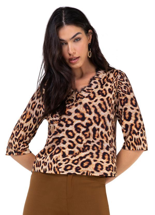 Endless - Blusa Feminina Manga 3/4 Marrom