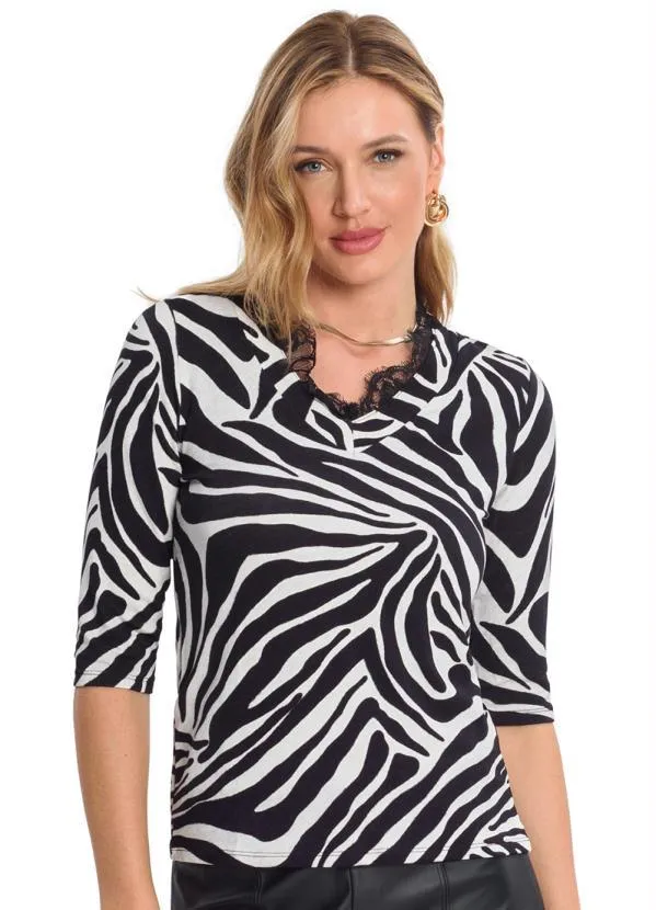 Endless - Blusa Feminina Manga 3/4 Preto